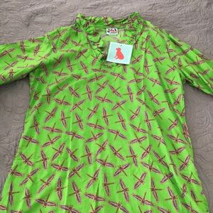 Haley and the hound 3/4 sleeve blouse